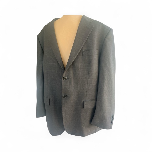 Men’s PRINCIPE Virgin Wool Blazer Sport Coat Gray Size 44R Classic Two Button - Picture 1 of 14